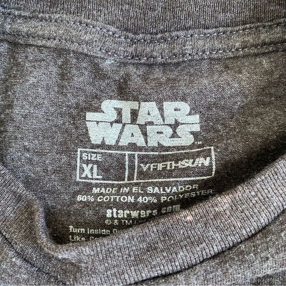 Star Wars Graphic Tee Shirt Heathered Grey XL - Picture 2 of 5